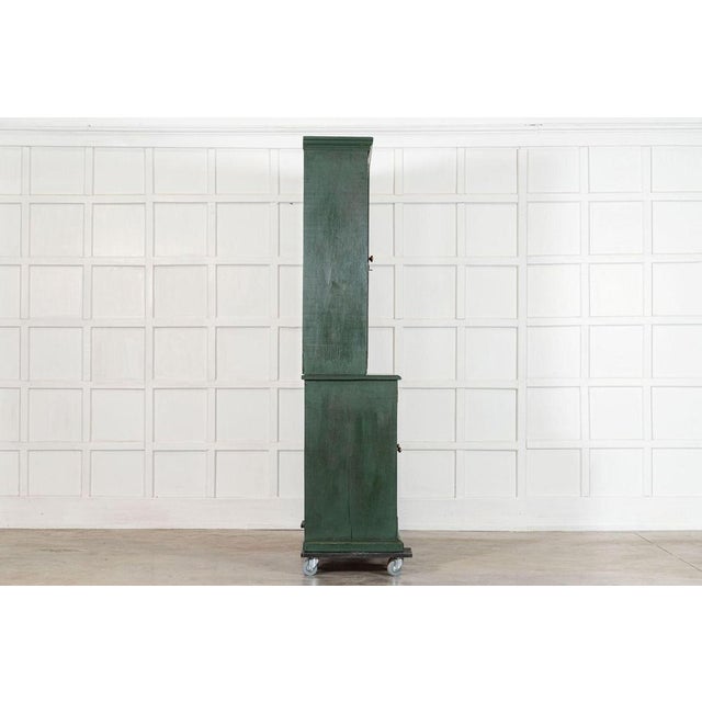 Wood Large 19th Century English Pine Glazed Housekeepers Cabinet, 1880s For Sale - Image 7 of 18