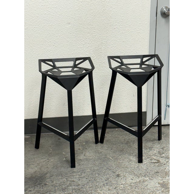 Minimalism Konstantin Grcic for Magis Stool_One Counter Stools, Pair For Sale - Image 3 of 12