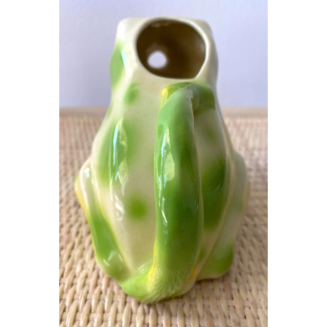 Green 1980s Tony Wood Staffordshire Ceramic Frog Creamer For Sale - Image 8 of 13
