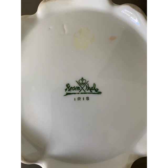 1990s Rosenthal Germany Covered Cracker Biscuit Jar Hand - Painted Roses Signed by Artist For Sale - Image 11 of 12