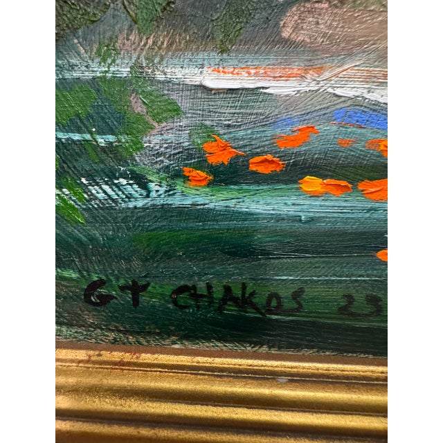 Autumn Falls Post Impressionist Oil Painting For Sale In Chicago - Image 6 of 7