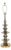 Late 20th Century Tony Duquette Style Mercury Glazed Porcelain Totem Lamp, Hollywood Regency For Sale