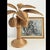Mid-Century Modern Mario Lopez Torres Style Rattan Palm Tree Table Lamp For Sale - Image 3 of 9
