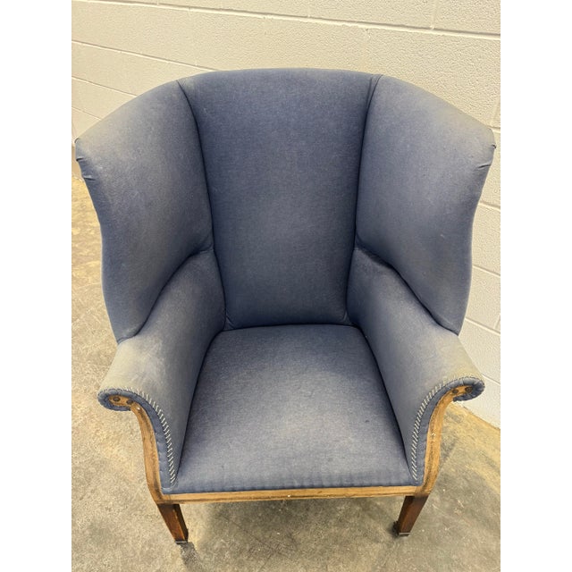 Navy Blue Ralph Lauren Hepplewhite Chair For Sale - Image 8 of 8