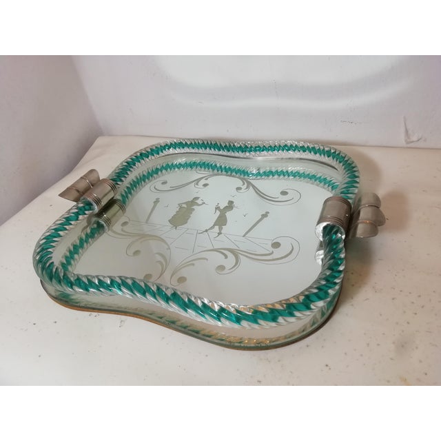 Fontana Arte Glass Tray by Pietro Chiesa for Fontana Arte, Italy, 1950s For Sale - Image 4 of 13