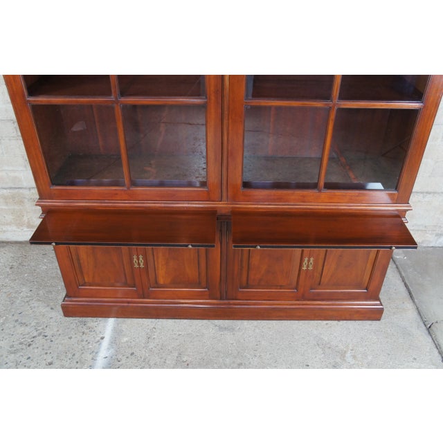 Arthur Brett George II Regency Carved Mahogany Library Bookcase China Display Cabinet Eagles For Sale - Image 6 of 13
