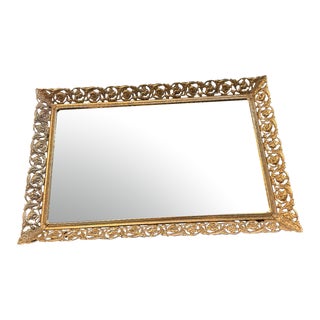 Vintage 1950s Mirror Vanity Tray For Sale