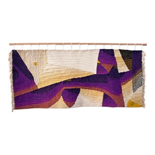 C. 1960s Modernist Handwoven FIber Art Textile Panel by Věra Drnková-Žáreck For Sale
