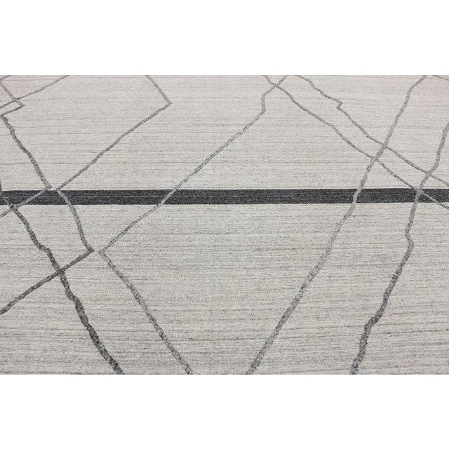 Early 21st Century Contemporary Gray Moroccan Style Area Rug - 8′10″ × 11′9″ For Sale - Image 5 of 7