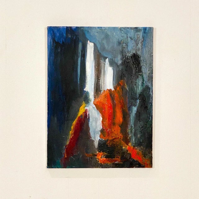 1950s Mid-Century Abstract Oil on Canvas For Sale - Image 5 of 5