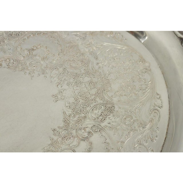 1847 Rogers Bros Eternally Yours Silver Plated Oval Serving Platter Butlers Tray For Sale - Image 11 of 14