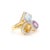 Art Deco 7.23ct Multi Gemstone Semi Precious Statement Ring in 18k Solid Gold Size 7 For Sale - Image 3 of 12