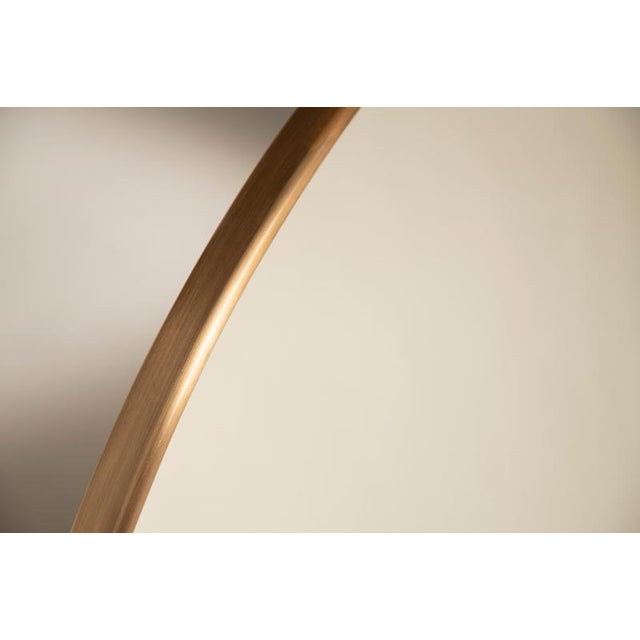 Convex Mirror with Brass Frame by Johanna Grawunder For Sale - Image 6 of 10