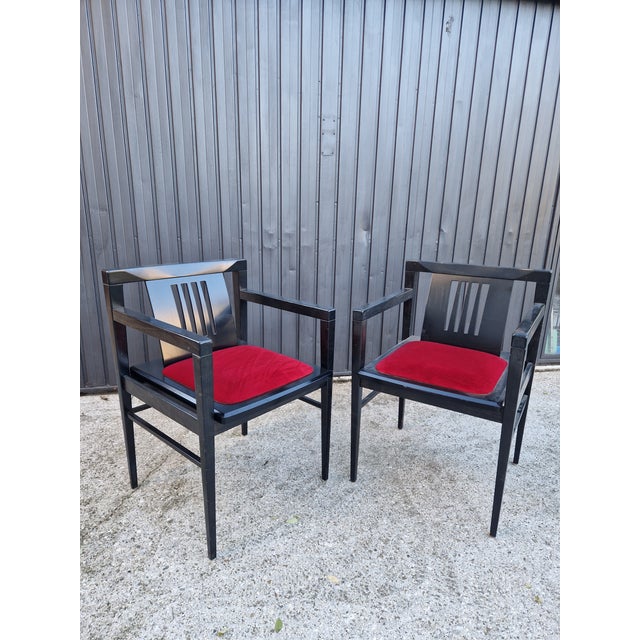 Vintage Armchairs in Wood, 1970s, Set of 2 For Sale - Image 10 of 12