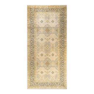 Mogul, One-of-a-Kind Hand-Knotted Area Rug - Ivory, 8' 0" x 17' 5" For Sale