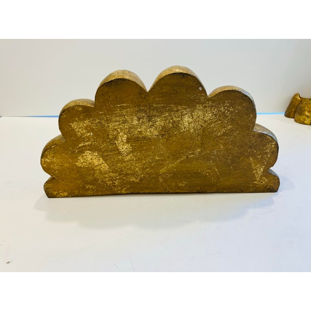 Hollywood Regency Pair of 1990s Pineapple Wall Brackets For Sale - Image 3 of 7