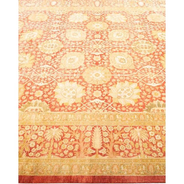 Solo Rugs Mogul, One-of-a-Kind Hand-Knotted Area Rug in Orange, 6' 3" x 9' 6" For Sale - Image 4 of 8