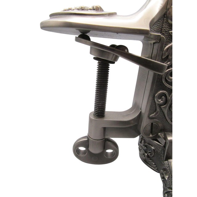 Antique Style Champion 1897 Table Clamp Cork Screw Wine Bottle Opener Ornate Design Rogar For Sale - Image 9 of 9