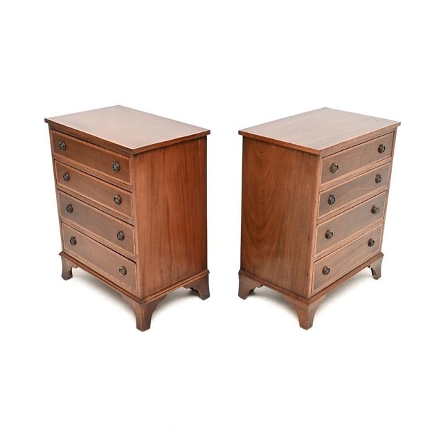 1930s Vintage Georgian Chests of Drawers, 1930, Set of 2 For Sale - Image 5 of 13