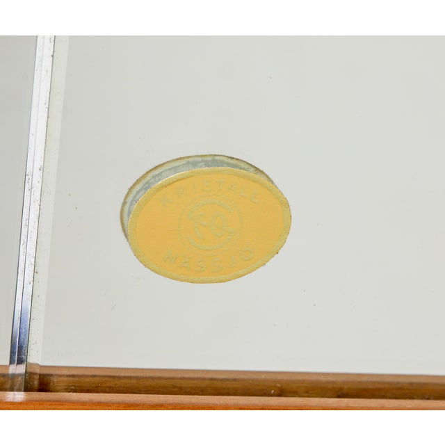 Mid century scandinavian harlequin mirror by kristall nässjö circa 1950. Fine quality mirror by kristall nässjö complete...