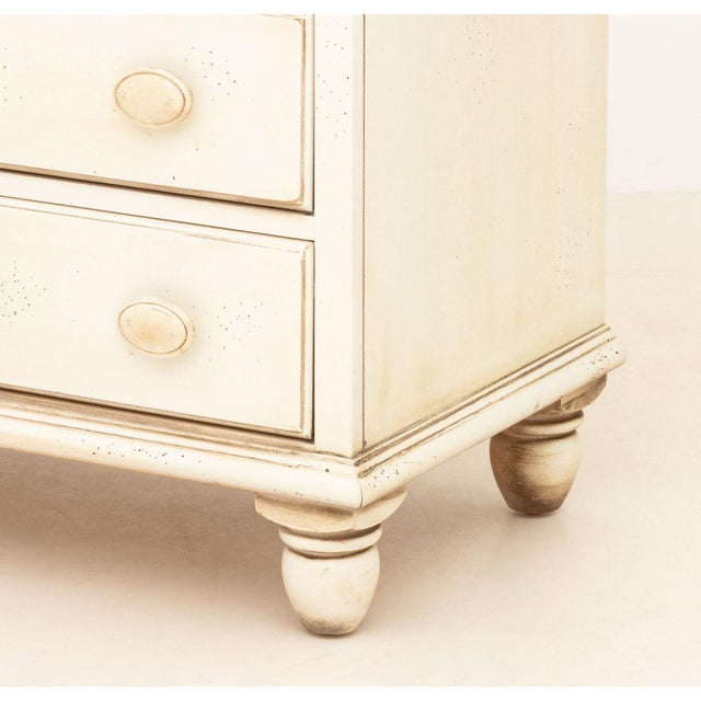 Modern White Painted Wood Chest of Drawers For Sale - Image 4 of 9