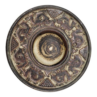 Vintage MCM Jorgen Mogensen Royal Copenhagen & B&s Teknik Danish Stoneware Pottery Dish For Sale