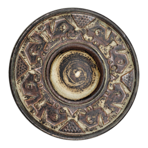 Vintage MCM Jorgen Mogensen Royal Copenhagen & B&s Teknik Danish Stoneware Pottery Dish
