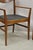 Vintage Mid Century Modern Cat Eye Walnut Dining Chairs by Stanley - Set of 4 For Sale In Philadelphia - Image 6 of 11