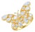 Nina Zhou Butterfly Diamond Cocktail Ring in 14k Yellow Gold, size 4.5 For Sale