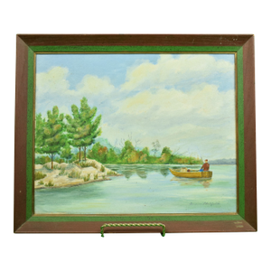 "Fisherman on a Lake" 1978 by Geneva Litchfield