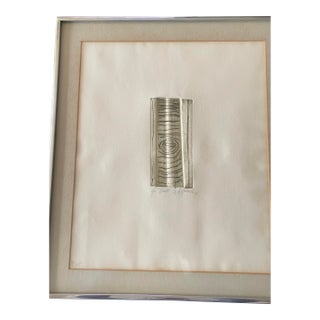 Emil Schumacher Signed Numbered Etching Object, Edition 49/68, Framed For Sale