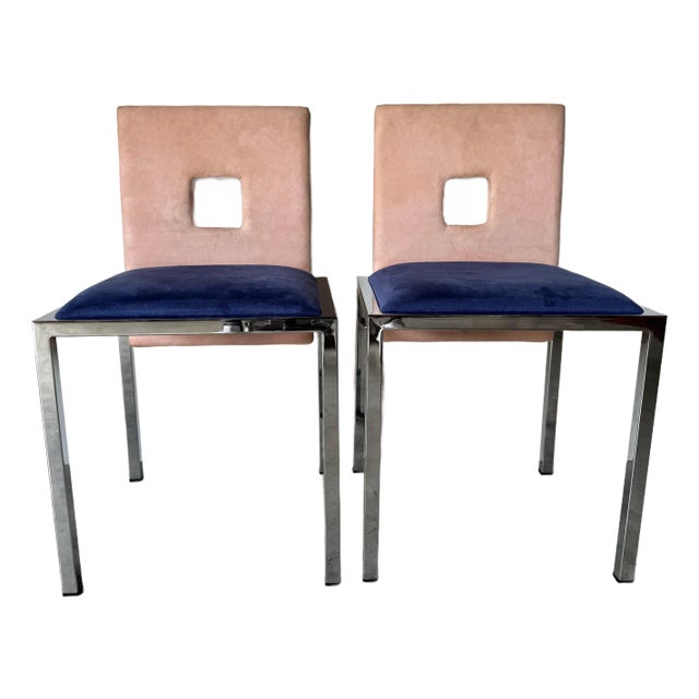 1980s Italian Postmodern Saporiti Accent Chairs – A Pair For Sale