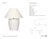 Chapman & Myers by Visual Comfort Signature Fasano 28" Table Lamp in Glossy White Crackle with Linen Shade Designer:...