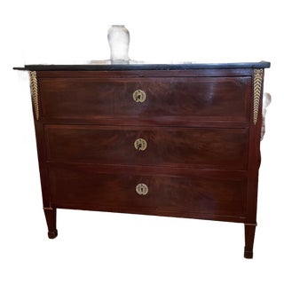 19th Century Neoclassical Style Mahogany Commode For Sale