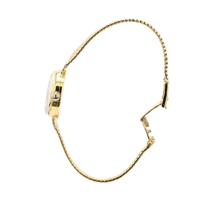 Metal Gübelin 18k Gold Champagne Dial Mesh Bracelet Ladies Watch For Sale - Image 7 of 10