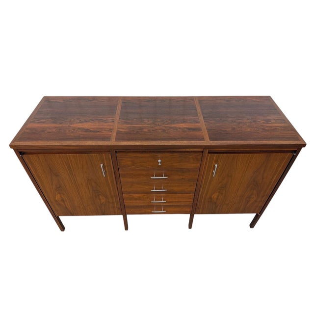 Mid-Century Modern Paul McCobb for Lane “Delineator” Walnut & Rosewood Sideboard For Sale In Philadelphia - Image 6 of 12