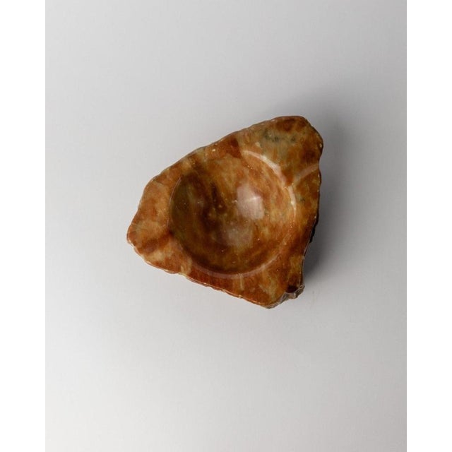 Brown Large Handcrafted Alabaster Ashtray, Italy, 1960s For Sale - Image 8 of 13