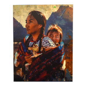 Mother and Child of the Mountains Giclee on Canvas
