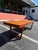 Large Mid Century Modern Danish Teak Coffee Table Bench With Pull Out Tray For Sale In Tampa - Image 6 of 12
