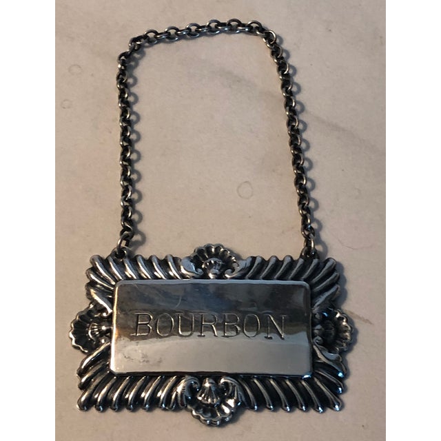 1950s English Vodka and Bourbon Decanter Tags - a Pair For Sale - Image 6 of 12