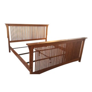 Restoration Hardware Mission Oak King Bed For Sale