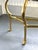 Vintage Brass Sea Horse and Glass Demi Lune Console Table For Sale - Image 10 of 11