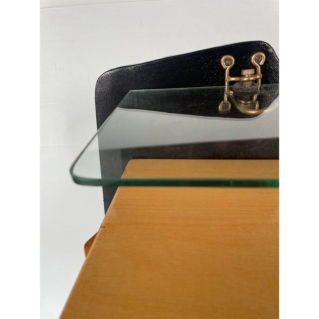 Vintage Brass and Wood Console, 1950s For Sale - Image 11 of 16