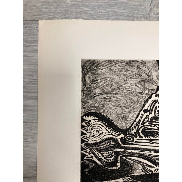 Jean Peschard, Fish in Love, Etching, 1961 For Sale - Image 4 of 16