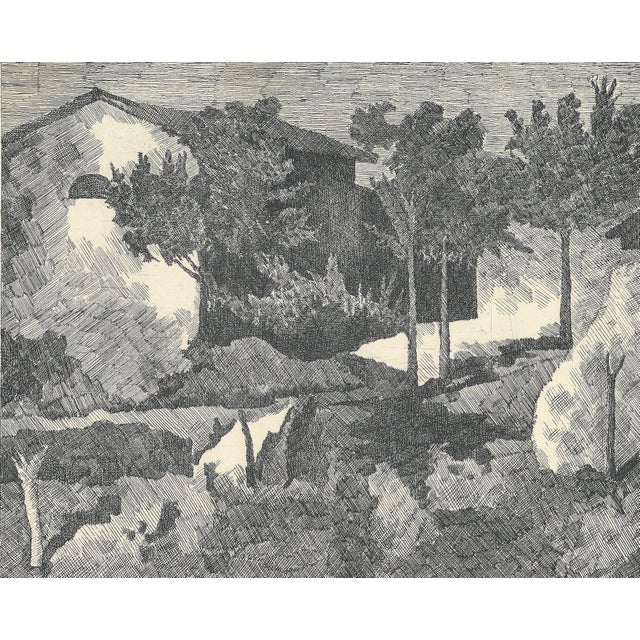 Giorgio Morandi, Landscape, Poggio, 1927-1957, Lithograph | Chairish