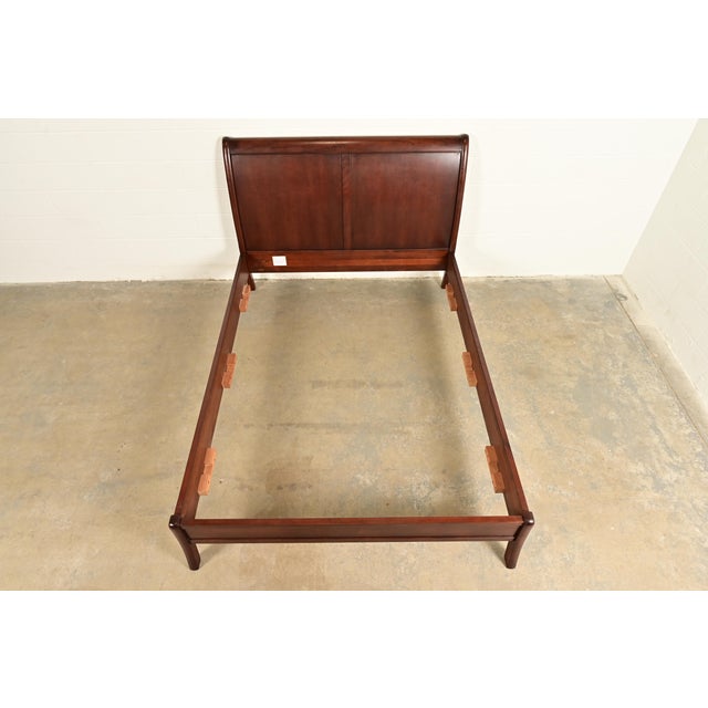 Early 21st Century L. & J. G. Stickley French Empire Cherry Wood Queen Size Sleigh Bed For Sale - Image 5 of 11