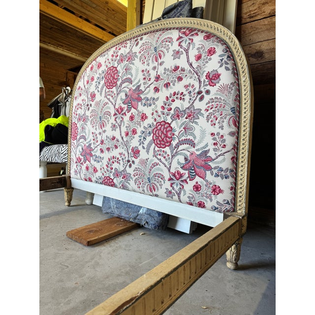 19th Century French Louis XVI Style Carved and Painted Full Bed Frame For Sale In New York - Image 6 of 13