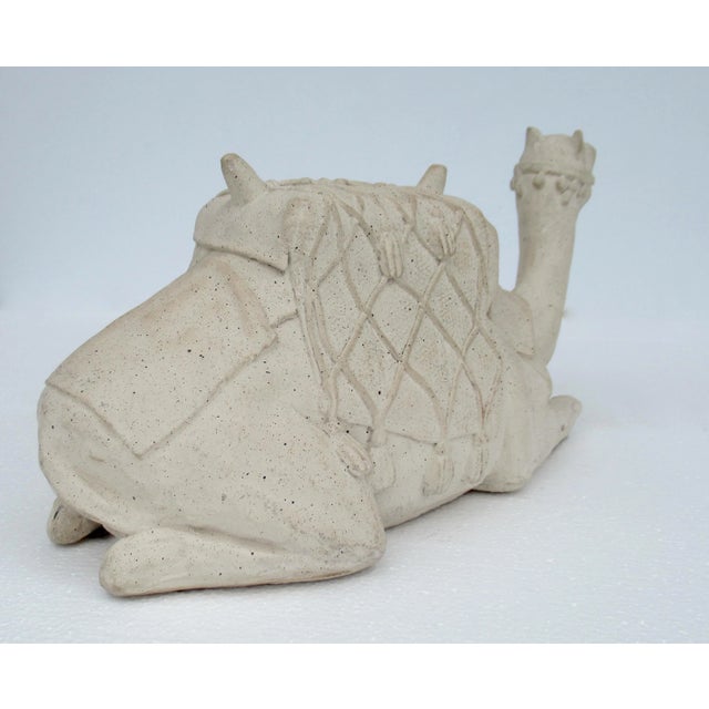 Sculpture Materials Vintage C1960's Cement Camel in Repose Sitting Position Decorative Accent And/Or Object For Sale - Image 7 of 13