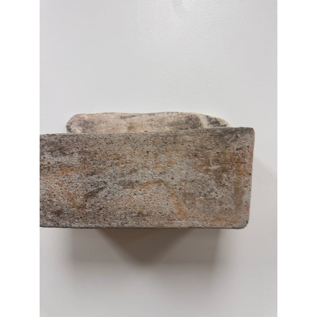 1980s Vintage Weathered Wall Pocket Planter For Sale - Image 5 of 8