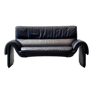 Black Leather DS-2011 Sofa from de Sede, 1980s For Sale